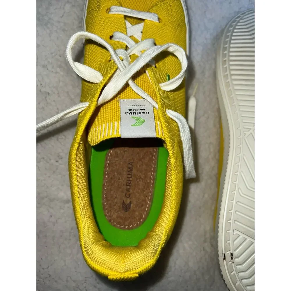 Cariuma Unisex Low Top Sun Yellow Bamboo Knit Sneaker - Sz 10.5M/ 12W